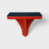 SOLD-Consolle-da-parete-in-legno-laccato-e-piano-in-vetro-nero-italia-anni-50