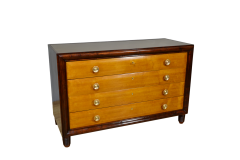 SOLD-Cassettiera-in-mogano-acero-ottone-e-piano-in-vetro-anni-40