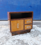 SOLD-Comodino-Art-Deco-in-radica-e-maniglie-in-vetro-Italia-anni-30