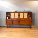 SOLD-Credenza-alta-in-stile-scandinavo-con-ante-scorrevoli-e-cassetti-Italia-anni-60