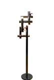 SOLD-Lampada-da-terra-Space-Age-cromata-con-17-luci-anni-70-SOLD