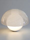 SOLD-Lampada-da-tavolo-VeArt-in-vetro-lattimo-a-forma-di-fungo-Italia-anni-70