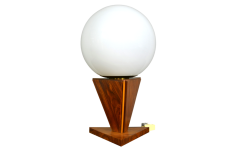 SOLD-Lampada-da-tavolo-scultorea-in-legno-e-vetro-anni-60