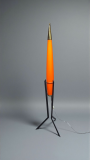 SOLD-Lampada-da-terra-a-forma-di-razzo-in-vetro-e-metallo-produzione-Vistosi-Italia-anni-50