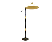 SOLD-Lampada-da-terra-in-legno-ottone-e-marmo-anni-50