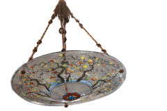 SOLD-Lampadario-in-vetro-dipinto-anni-30-SOLD