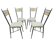 SOLD-Set-sedie-anni-50-in-metallo-e-skai-mid-century