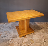 SOLD-Tavolo-da-pranzo-in-frassino-con-gamba-centrale-Italia-anni-50