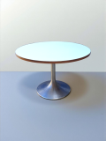 SOLD-Tavolo-rotondo-in-legno-e-alluminio-Italia-anni-60