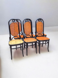 Sedie-modello-21-produzione-Herbatschek-in-faggio-e-paglia-Austria-anni-70-set-di-6