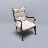Poltrona-Novecento-design-Gigiotti-Zanini-in-mogano-e-tessuto-anni-30