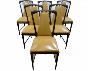 Set sedie Osvaldo Borsani anni '50 in mogano